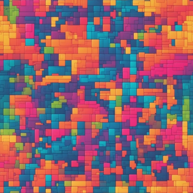 Foto fondo de arte de píxeles de patrón de píxeles repetible de diseño de patrones sin fisuras geométricos coloridos decorados