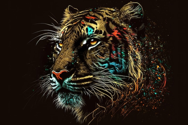 Fondo de arte de tigre