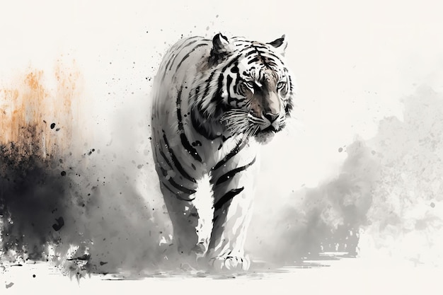 Fondo de arte de tigre