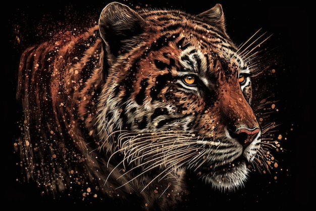 Fondo de arte de tigre