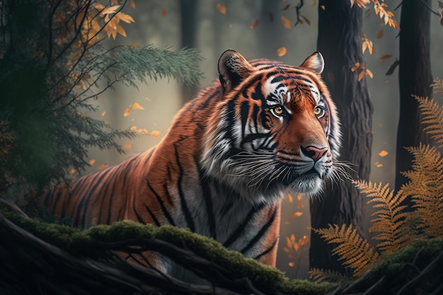 Fondo de arte de tigre