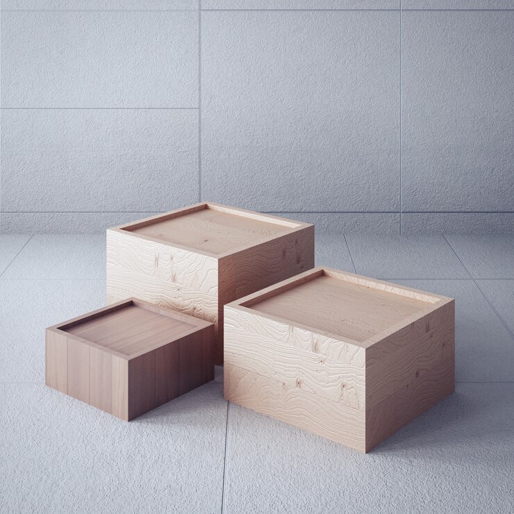 Fondo de aspecto atemporal / caja de presentación / interior de representación 3D