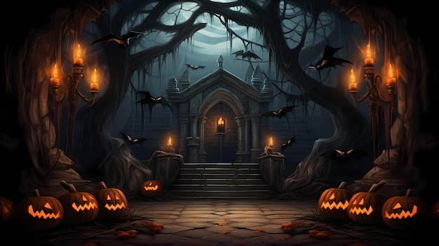 Fondo aterrador de Halloween espeluznante