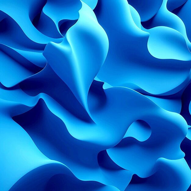 Fondo azul 3D creativo generativo Ai