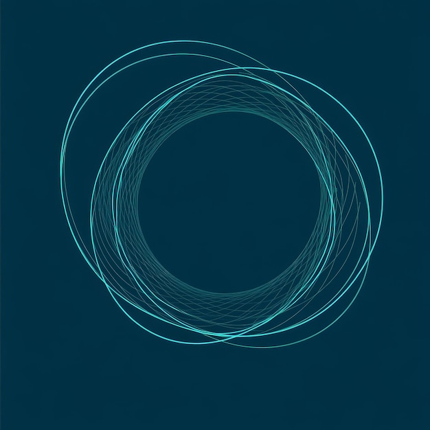 fondo azul abstracto con un círculo de líneas en él ilustración vectorial