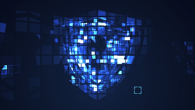 Fondo azul abstracto del gráfico de la tecnología digital cibernética