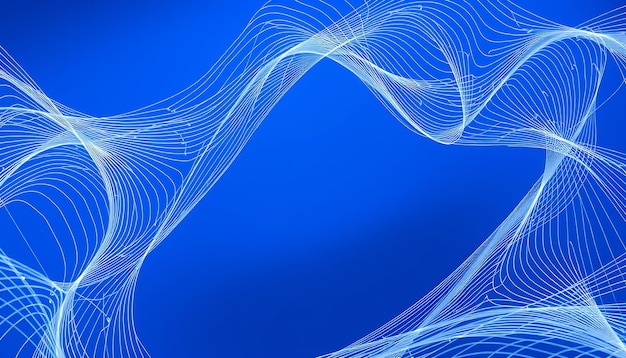 Fondo azul abstracto con líneas blancas