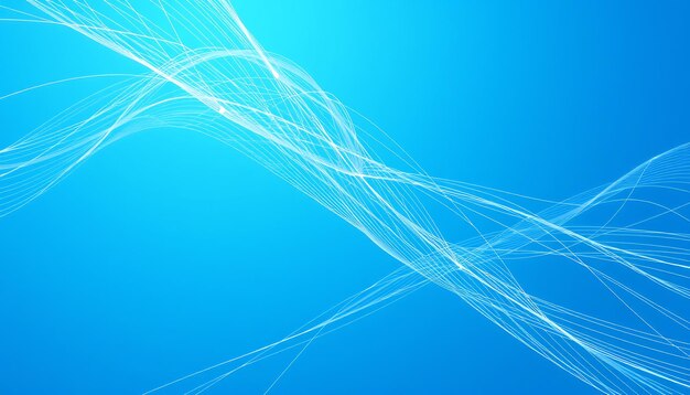 Fondo azul abstracto con líneas blancas