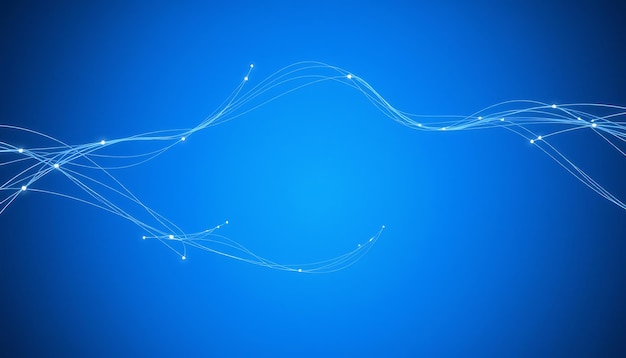 Fondo azul abstracto con líneas brillantes