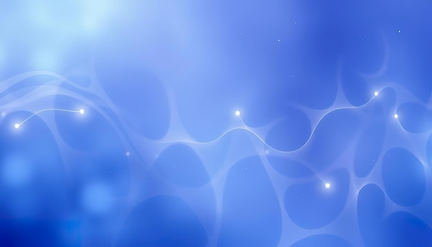 Fondo azul abstracto con líneas y formas brillantes