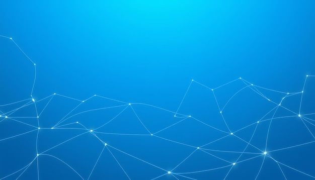 Fondo azul abstracto con líneas geométricas blancas