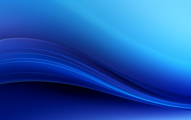 Fondo azul abstracto con líneas lisas y brillantes