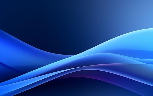 Fondo azul abstracto con líneas lisas y brillantes