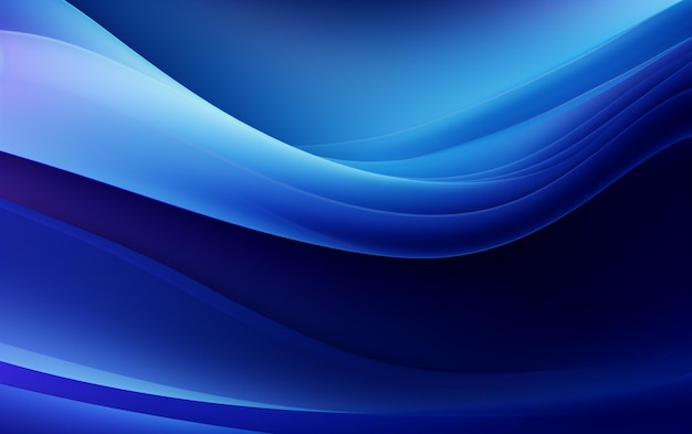 Fondo azul abstracto con líneas lisas y brillantes