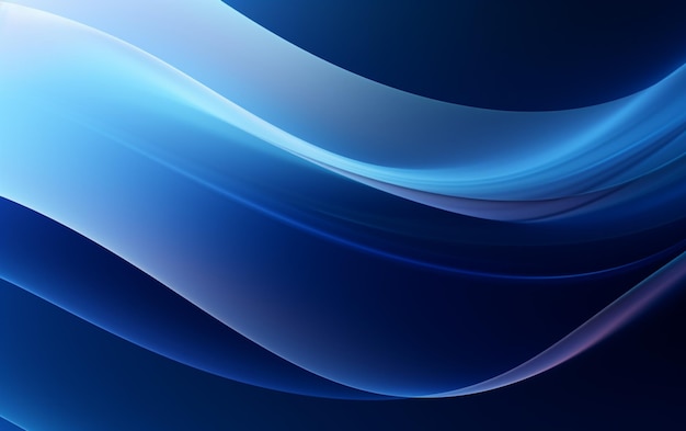Fondo azul abstracto con líneas lisas y brillantes