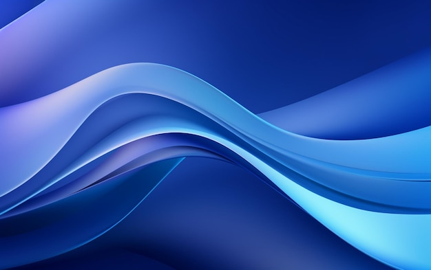 Fondo azul abstracto con líneas lisas y brillantes