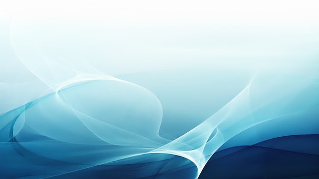 Fondo azul abstracto con líneas lisas y brillantes