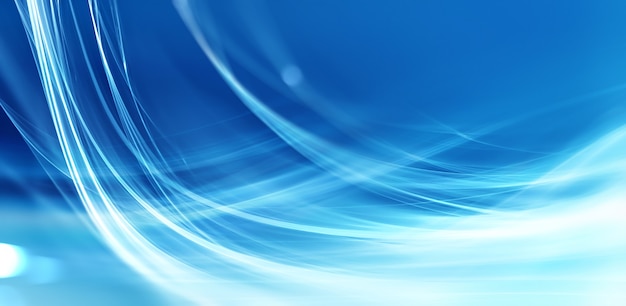 Fondo azul abstracto con líneas lisas