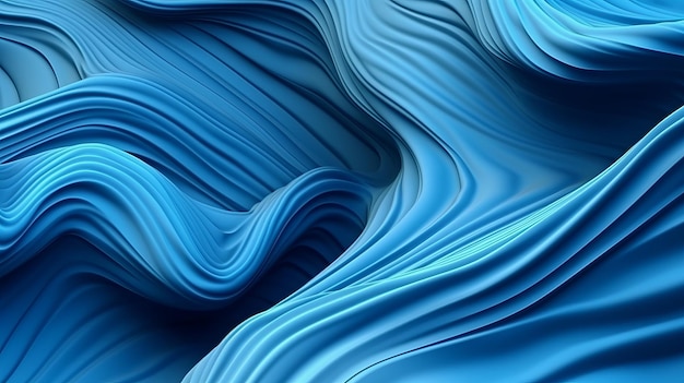 Un fondo azul abstracto con líneas onduladas IA generativa