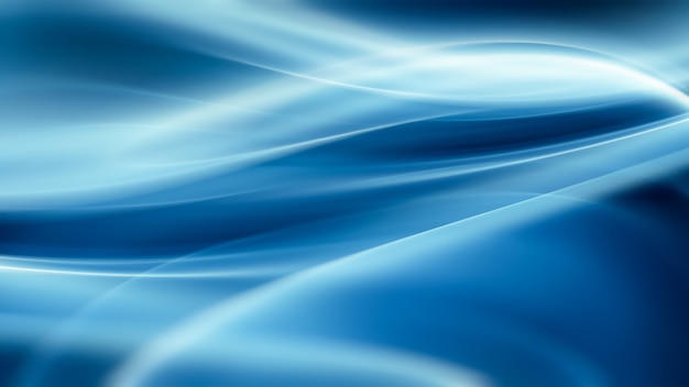 Fondo azul abstracto con líneas suaves y brillantes