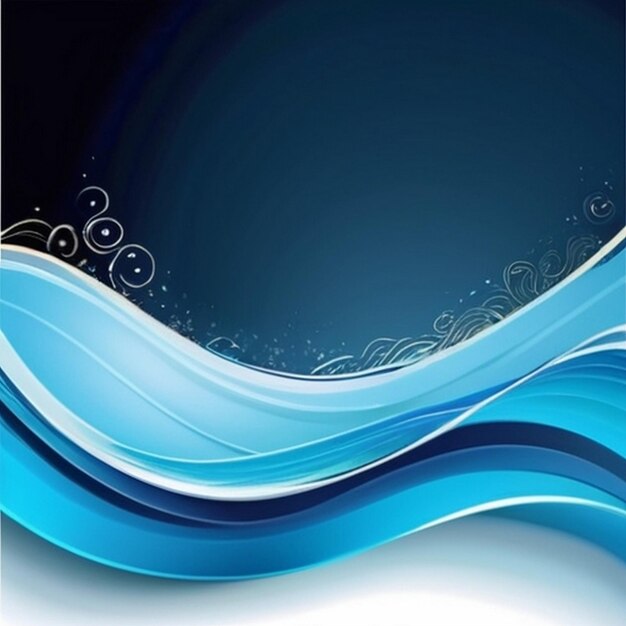 Foto fondo azul abstracto con olas