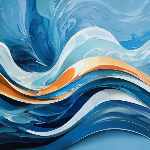 Fondo azul abstracto con olas