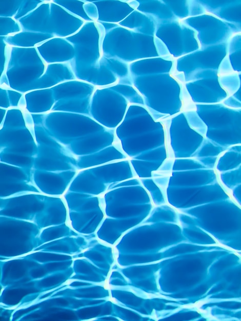Fondo azul del agua de la ondulación, piscina azul de la superficie del agua