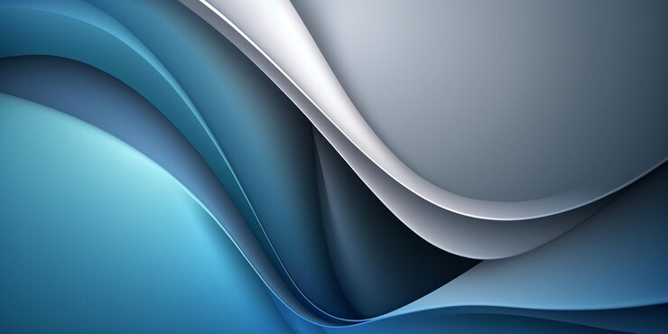 Fondo azul y blanco abstracto con un diseño curvo generativo ai