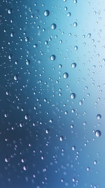 Un fondo azul y blanco con gotas de agua.