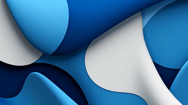 Fondo azul y blanco minimalismo abstracto simple Generativo Ai