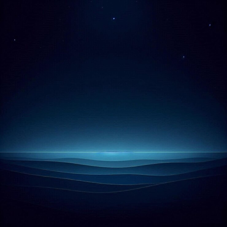 un fondo azul con el cielo nocturno ondulado para carteles modernos