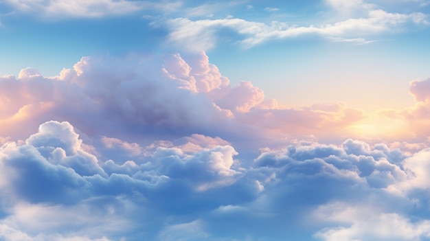 Fondo azul del cielo nubes blancas fotografían un patrón sin fisuras