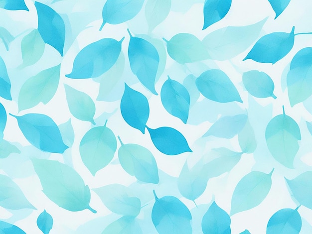 fondo azul claro hojas pintadas alrededor de los bordes descargar