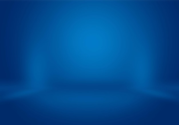 Fondo azul degradado de lujo abstracto azul oscuro liso con banner de estudio de viñeta negra