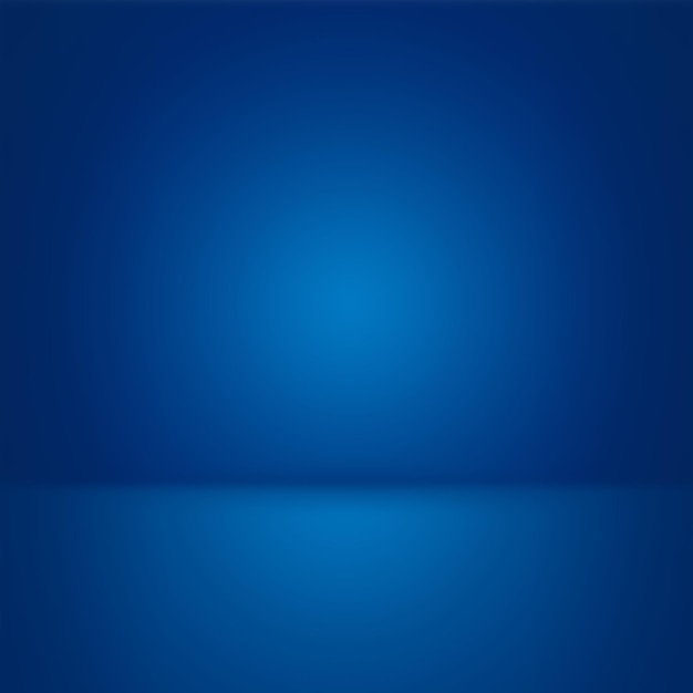 Fondo azul degradado de lujo abstracto azul oscuro liso con banner de estudio de viñeta negra