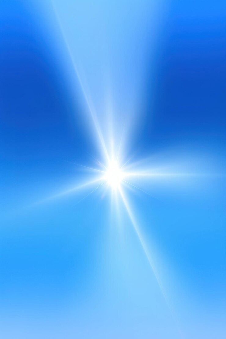 Fondo azul con efecto de sol