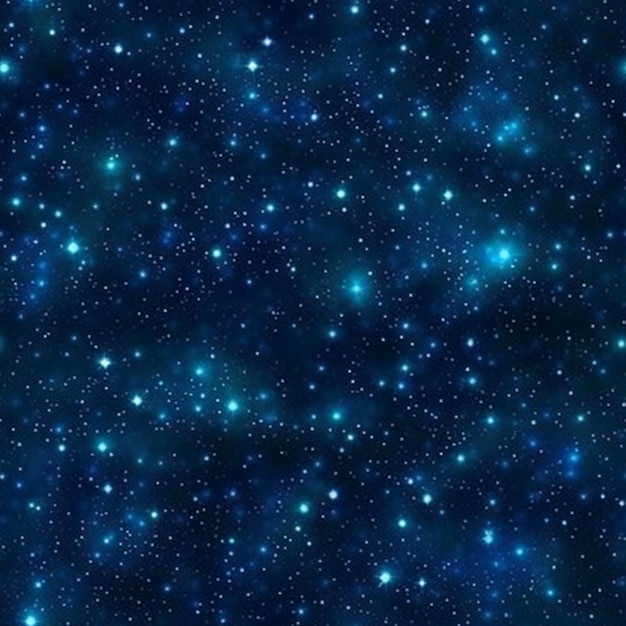 Foto un fondo azul con estrellas y un cielo negro generativo ai