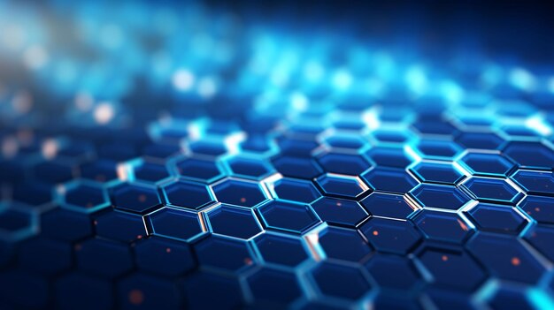 un fondo azul con un fondo azul de algunas de las celdas hexagonales