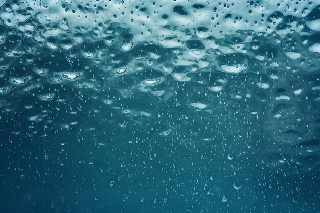 Un fondo azul con gotas de agua y las palabras agua en él