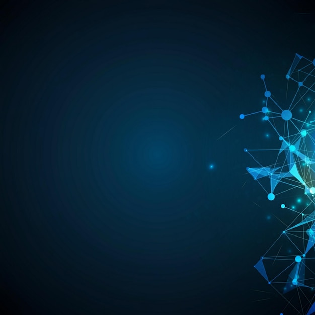 un fondo azul con un gráfico de una imagen generada por computadora