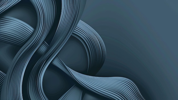 Un fondo azul con una larga línea curva