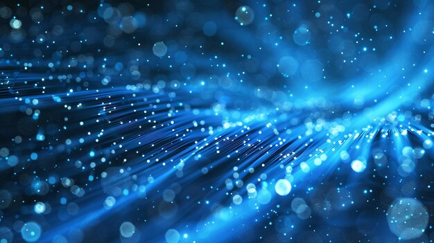 un fondo azul con una luz azul que dice poder