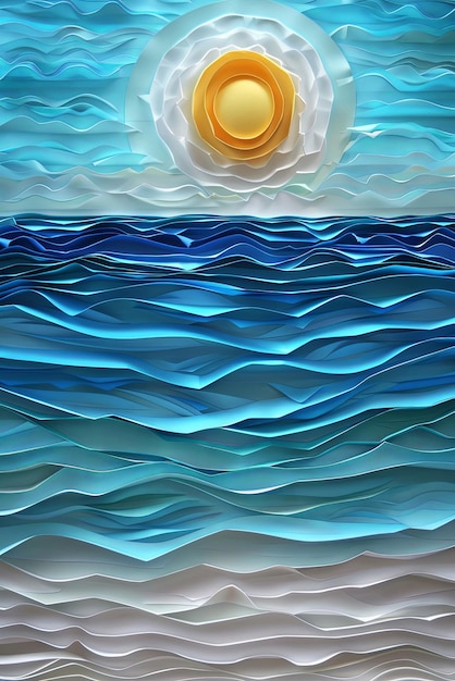 El fondo azul del mar crea una impresionante representación artística