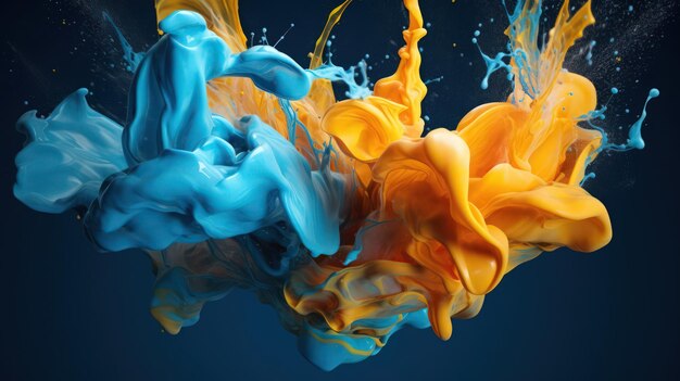 Foto un fondo azul y naranja con la palabra arte en él