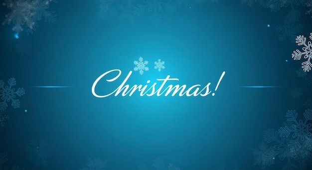 Fondo azul de Navidad o Año Nuevo con copos de nieve espacio para su texto y logotipo