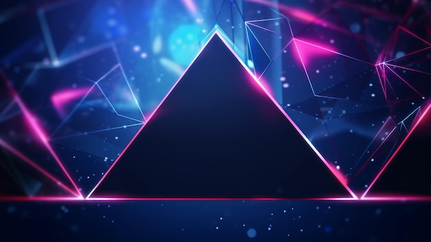 Fondo azul con negro y rosa de alta tecnología triángulo geométrico abstracto fondo full HD