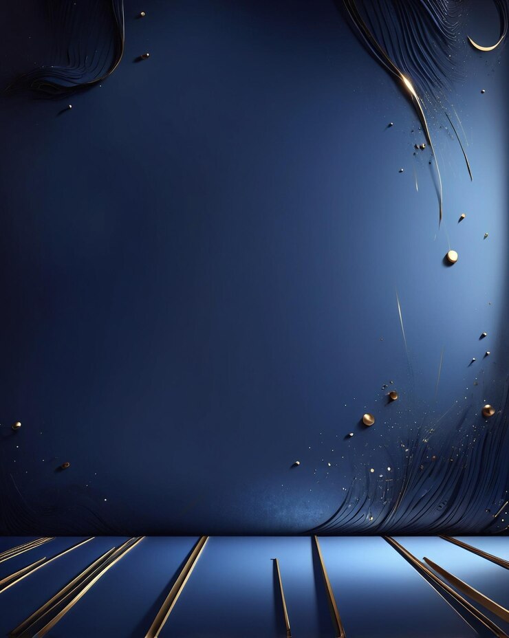 fondo azul y un objeto metálico plateado