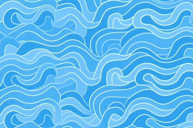 Un fondo azul con olas y la palabra amor.