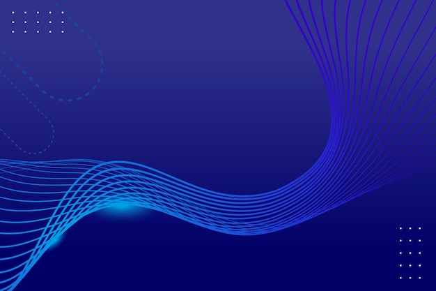 Fondo azul con ondas y luces