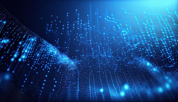 Un fondo azul con las palabras 'digital'